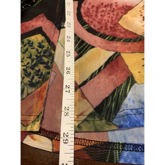 Valentina Artsy Sheer Embellished Zip Blouse Jacket Size S - Picture 7 of 7